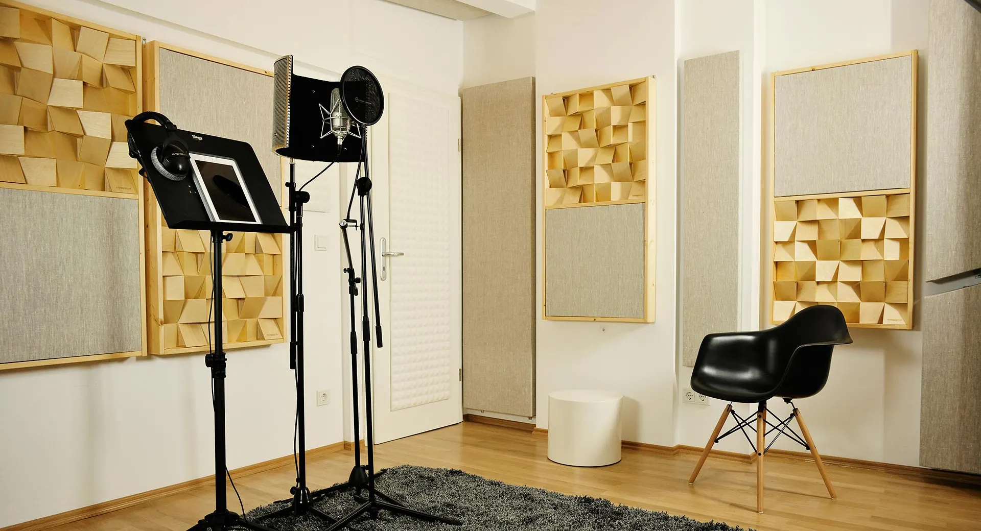 Vocal booth acoustic panel